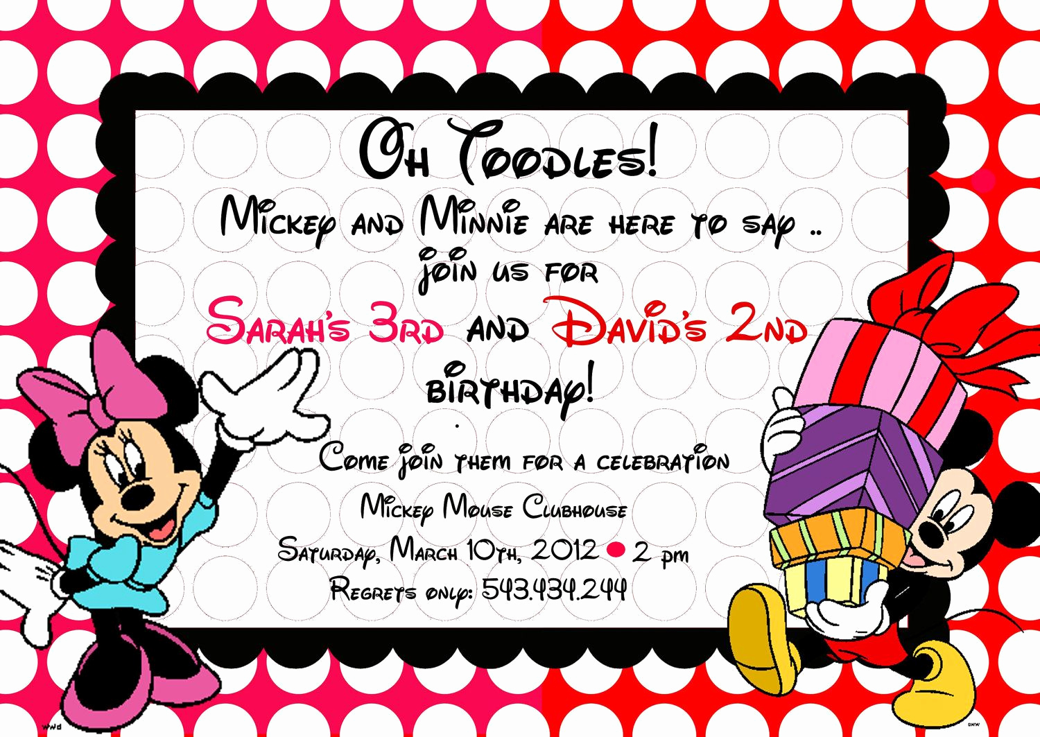 Mickey and Minnie Invitation Templates Unique Mickey Minnie Party Invitations Minnie and Mickey Mouse