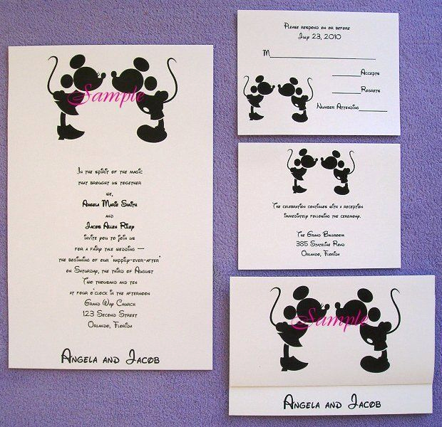 Mickey and Minnie Wedding Invitation Lovely 100 Personalized Custom Mickey and Minnie Disney Kissing