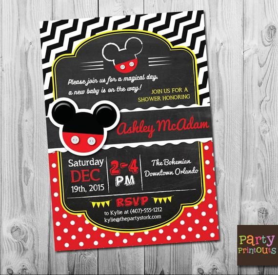 Mickey Mouse Baby Shower Invitation Fresh Mickey Mouse Baby Shower Invitations Mickey Mouse Baby