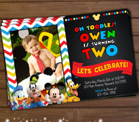 Mickey Mouse Birthday Invitation Template Awesome 31 Mickey Mouse Invitation Templates Free Sample