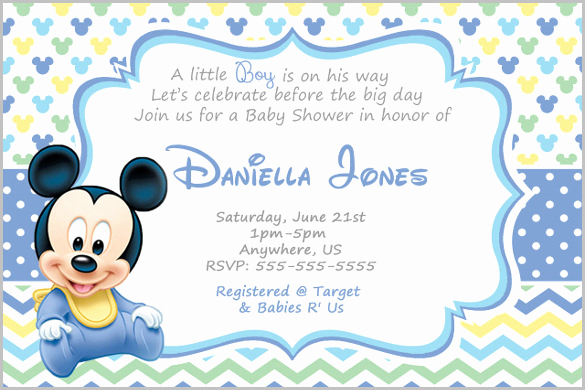 Mickey Mouse Birthday Invitation Template Best Of Mickey Mouse Invitation Templates – 26 Free Psd Vector