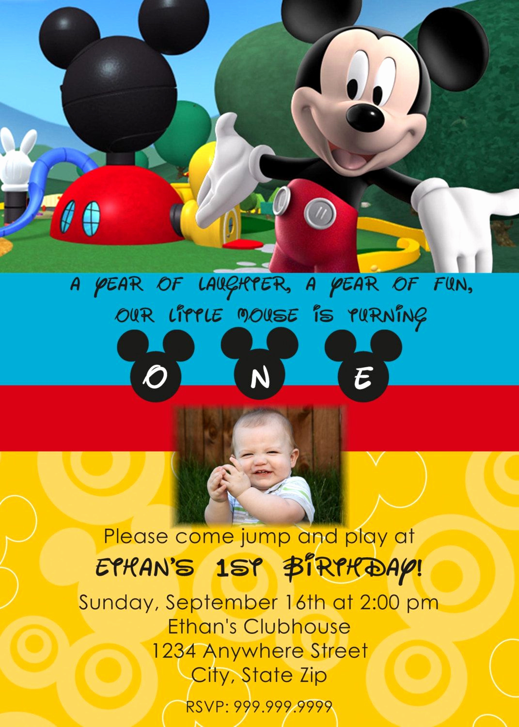 Mickey Mouse Birthday Invitation Template Elegant Mickey Mouse Clubhouse Printable Invitations Template