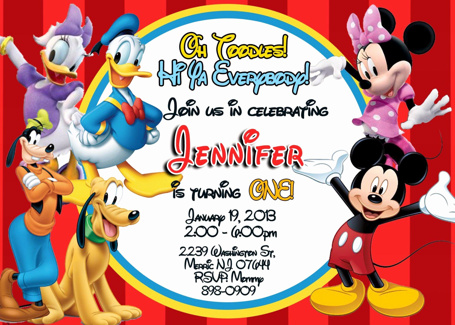 Mickey Mouse Birthday Invitation Template Luxury Exclusive Mickey Mouse Clubhouse Birthday Invitations