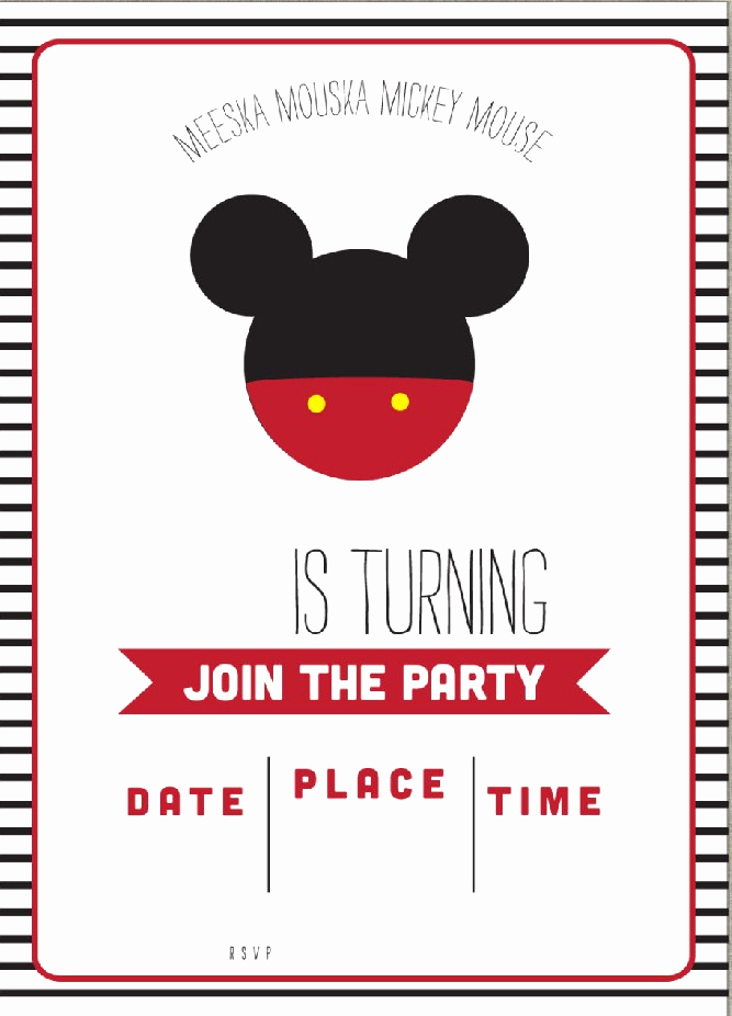 Mickey Mouse Birthday Invitation Template Luxury Free Mickey Mouse Clubhouse Birthday Invitations – Free