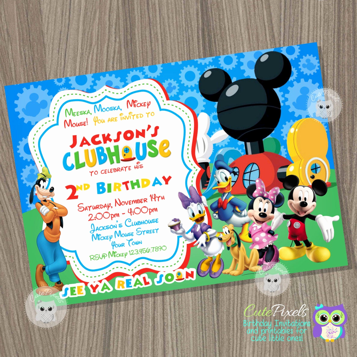 Mickey Mouse Birthday Invitation Wording Inspirational Mickey Mouse Clubhouse Invitation Mickey Mouse Birthday