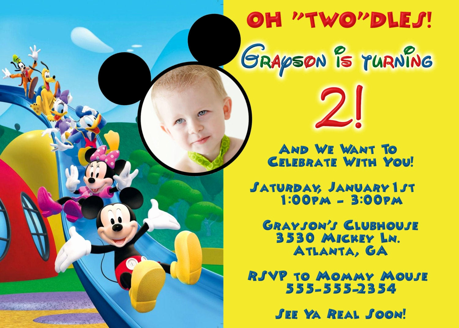 Mickey Mouse Club House Invitation Best Of Mickey Mouse Clubhouse Digital Invitation by Preciouspixel