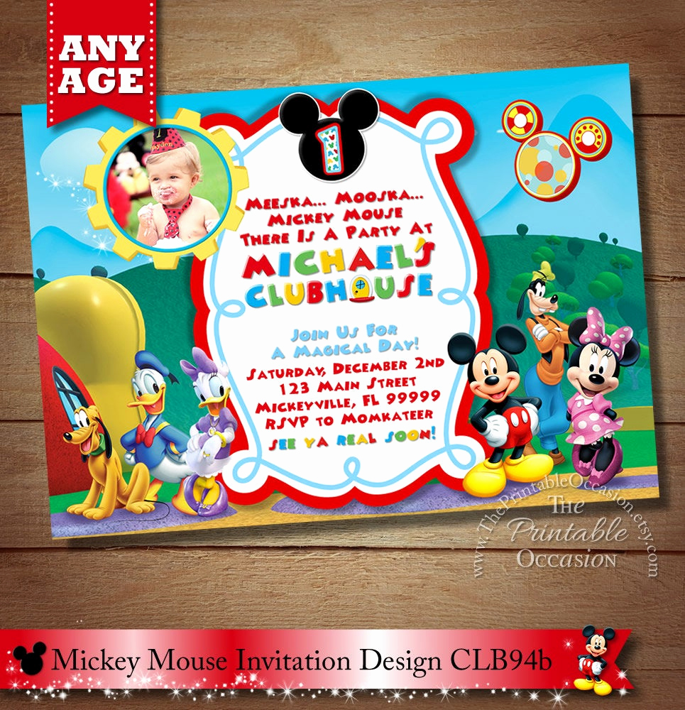 Mickey Mouse Clubhouse Invitation Best Of Mickey Mouse Clubhouse Invitation Mickey Invitation
