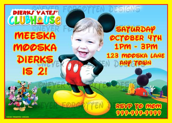 Mickey Mouse Clubhouse Invitation Template Beautiful Items Similar to Mickey Mouse Clubhouse Birthday Party