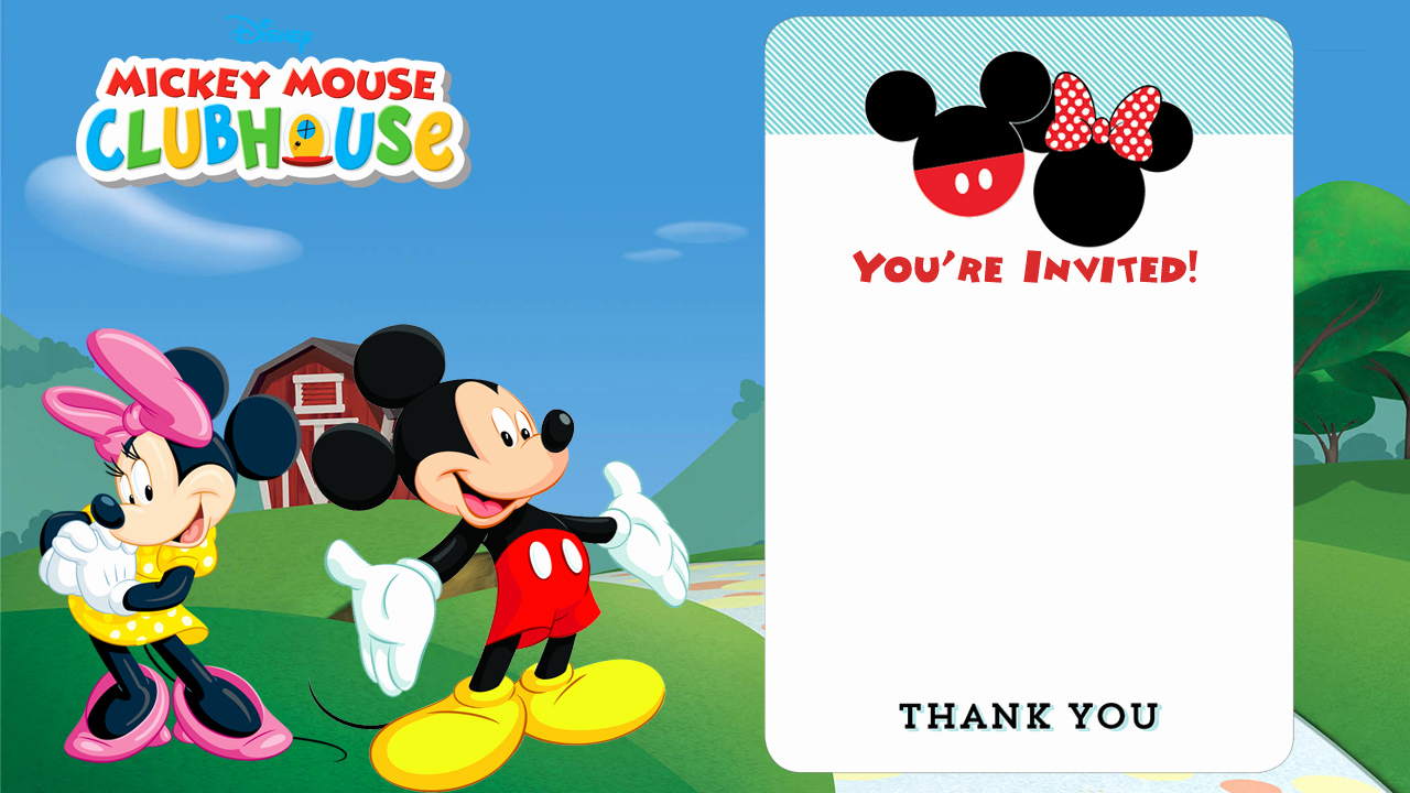 Mickey Mouse Clubhouse Invitation Templates Fresh Free Mickey Mouse Clubhouse Birthday Invitations – Free