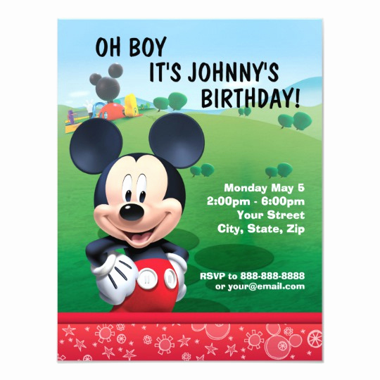 Mickey Mouse Invitation Maker Beautiful Mickey Mouse Birthday Invitation