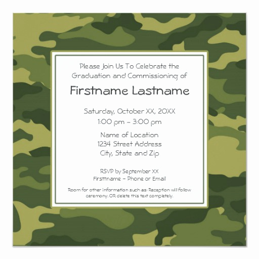 Military Retirement Invitation Templates Awesome Military Graduation or Missioning Party Invitation
