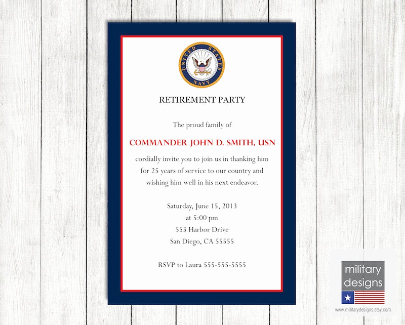 Military Retirement Invitation Templates Best Of Navy Retirement Party Invitation Printable Us Navy Retirement