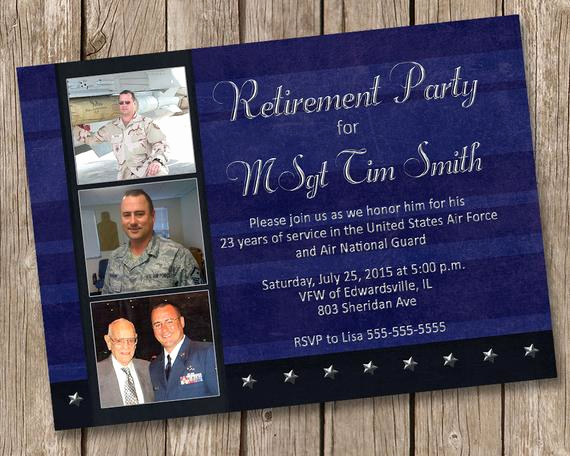 Military Retirement Invitation Templates Elegant Military Retirement Party Invitation