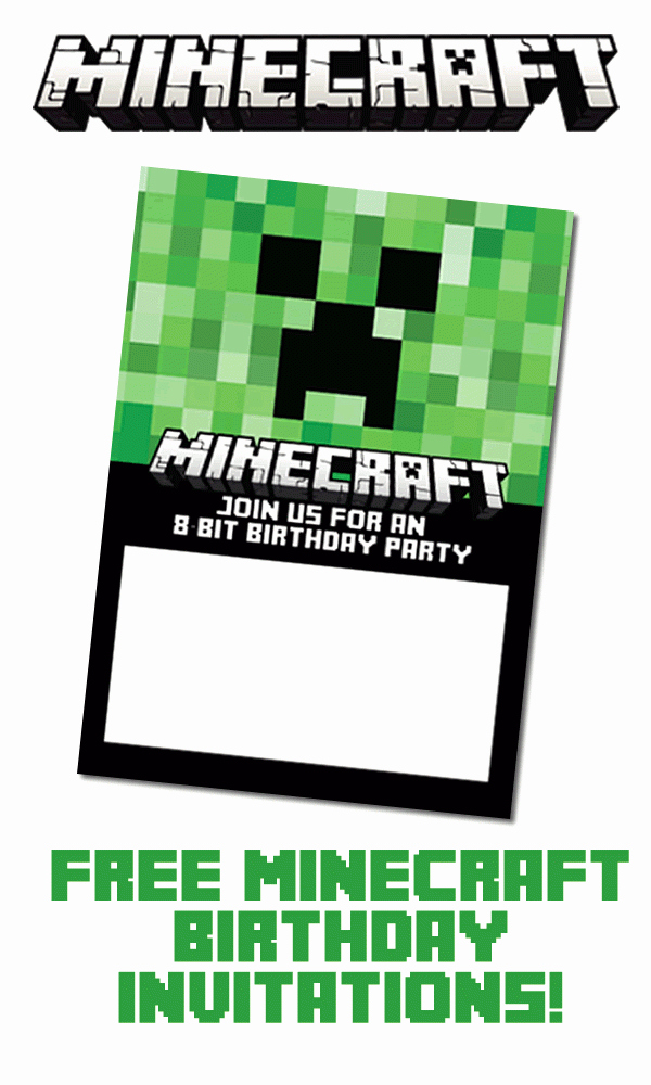 Minecraft Birthday Party Invitation Inspirational Free Minecraft Birthday Invitations Just Personalize and