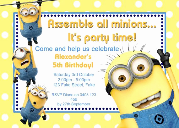Minions Birthday Invitation Cards New 1000 Ideas About Minion Birthday Invitations On Pinterest