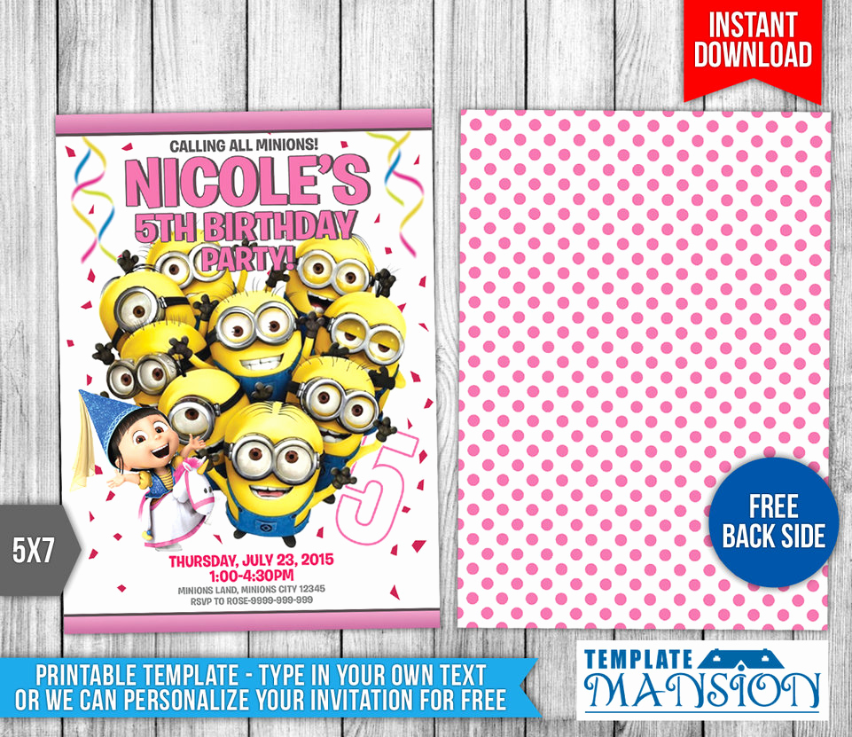 Minions Birthday Invitation Templates Elegant Minions Birthday Invitation Templates by Templatemansion