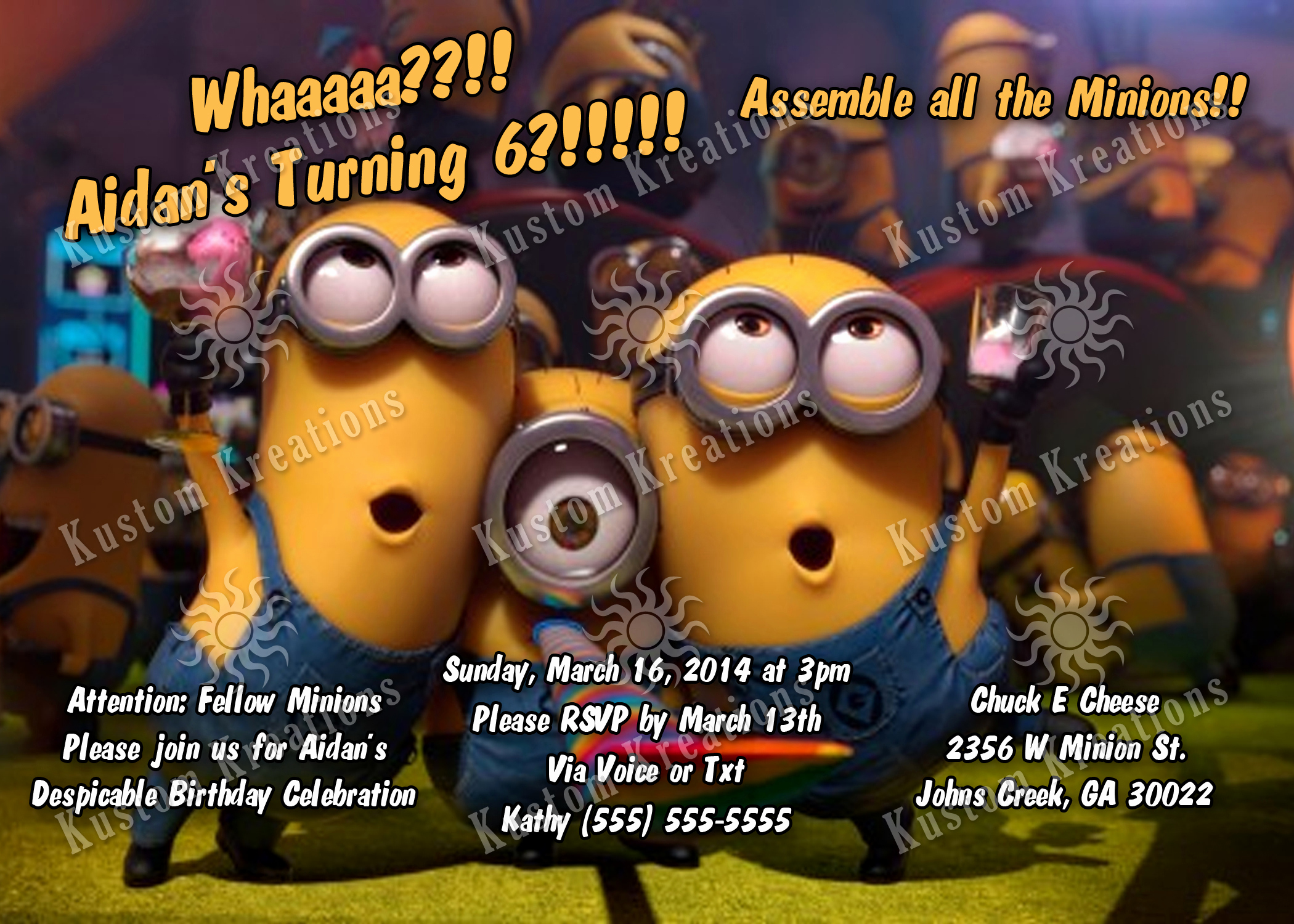 Minions Birthday Party Invitation Luxury Minions Birthday Invitations