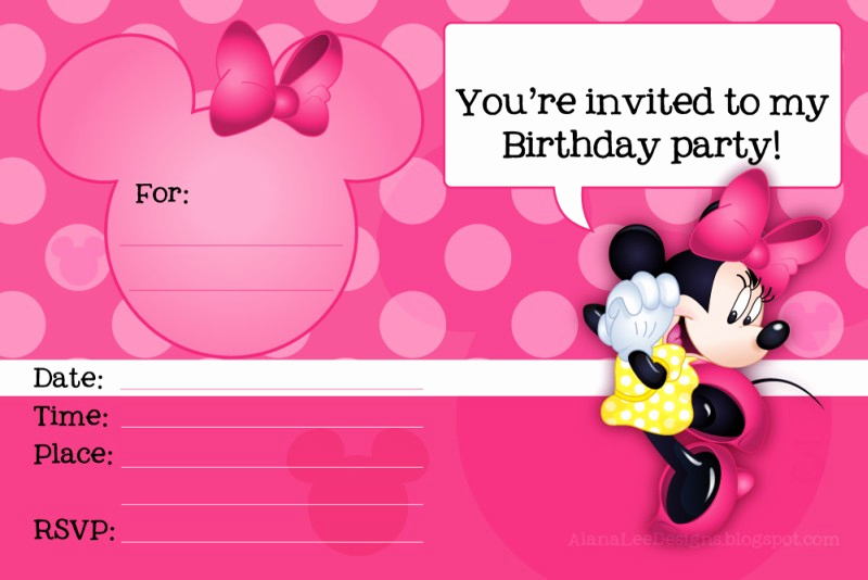 Minnie Mouse Birthday Invitation Template Inspirational Minnie Mouse Free Printable Invitation Templates