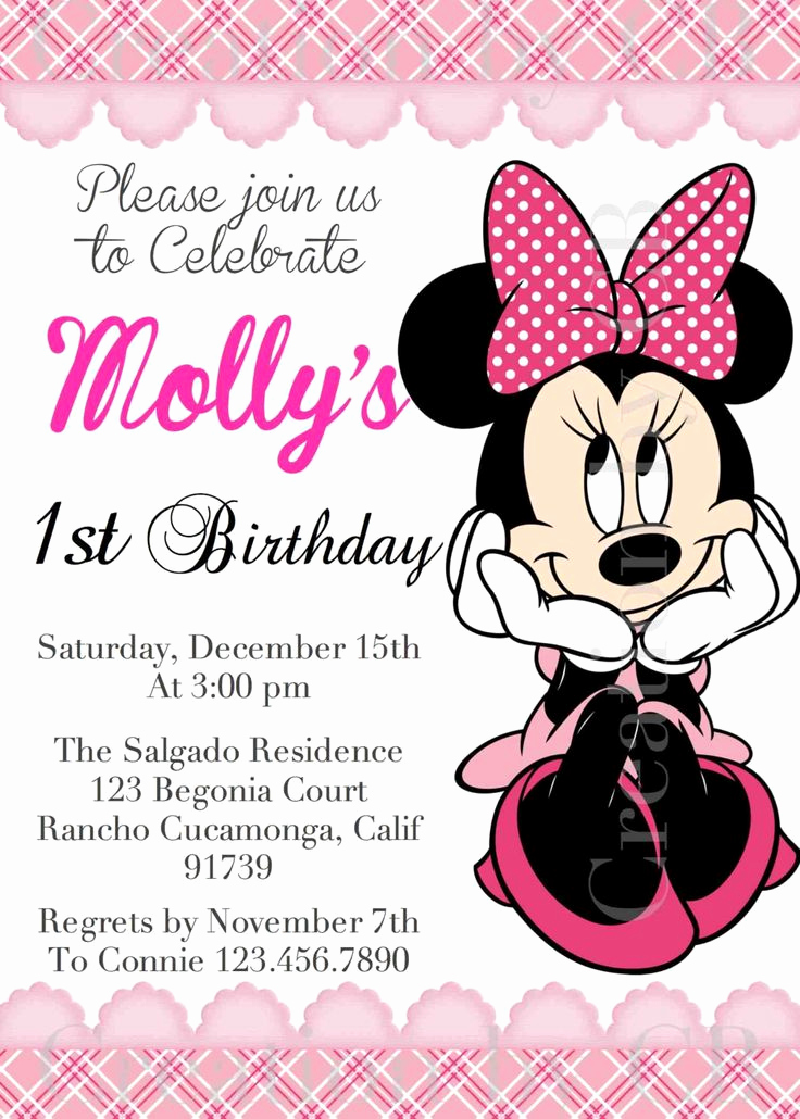 Minnie Mouse Birthday Invitation Wording Awesome Get 20 Minnie Mouse Birthday Invitations Ideas On