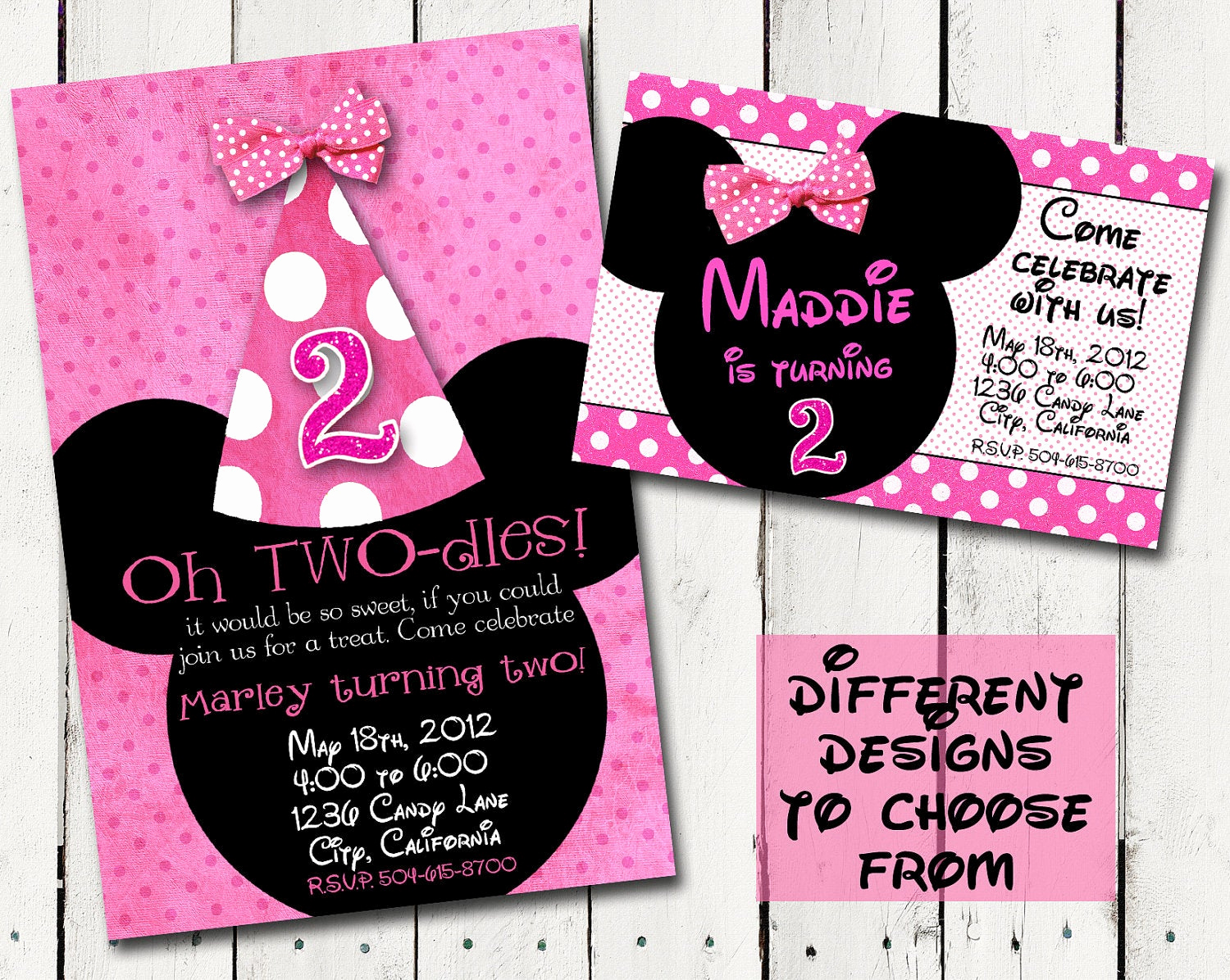 Minnie Mouse Birthday Invitation Wording Beautiful Chalkboard Birthday Invitation Custom by Tamiraycardsandprint