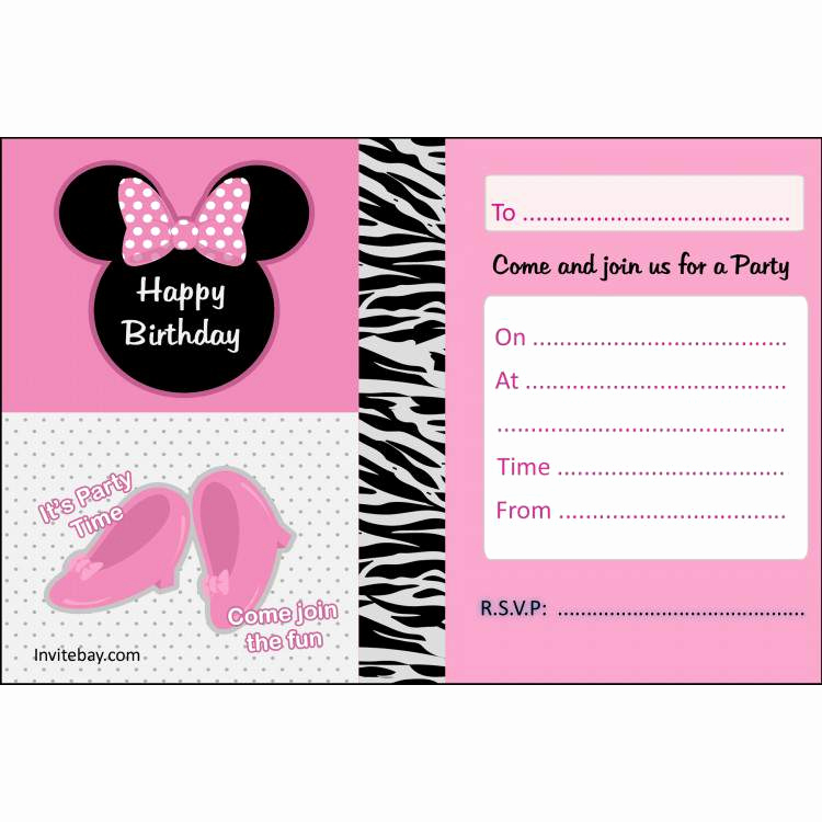 Minnie Mouse Blank Invitation Fresh Minnie Mouse Baby Shower Invitations Printables