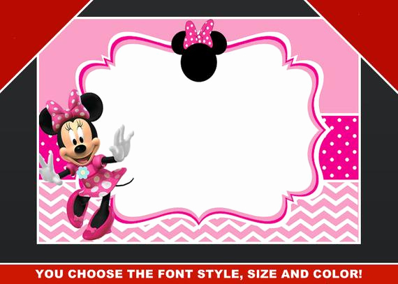 Minnie Mouse Blank Invitation Luxury Minnie Mouse Blank Invitation Birthday Thank You by