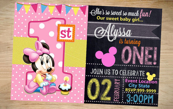 Minnie Mouse Invitation Maker Luxury 23 Awesome Minnie Mouse Invitation Templates Psd Ai