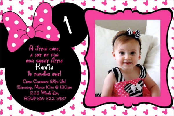 Minnie Mouse Invitation Template Free New 20 Minnie Mouse Birthday Invitation Templates Psd Ai