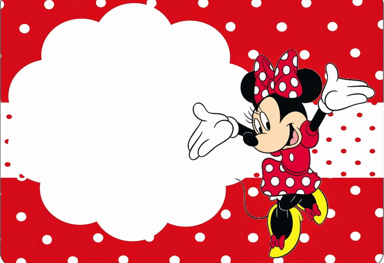 Minnie Mouse Invitation Template Online Elegant Nice Free Printable Minnie Mouse 1st Birthday Invitation