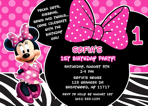 Minnie Mouse Invitation Wording Best Of Minnie Mouse Birthday Party Invitations Disney