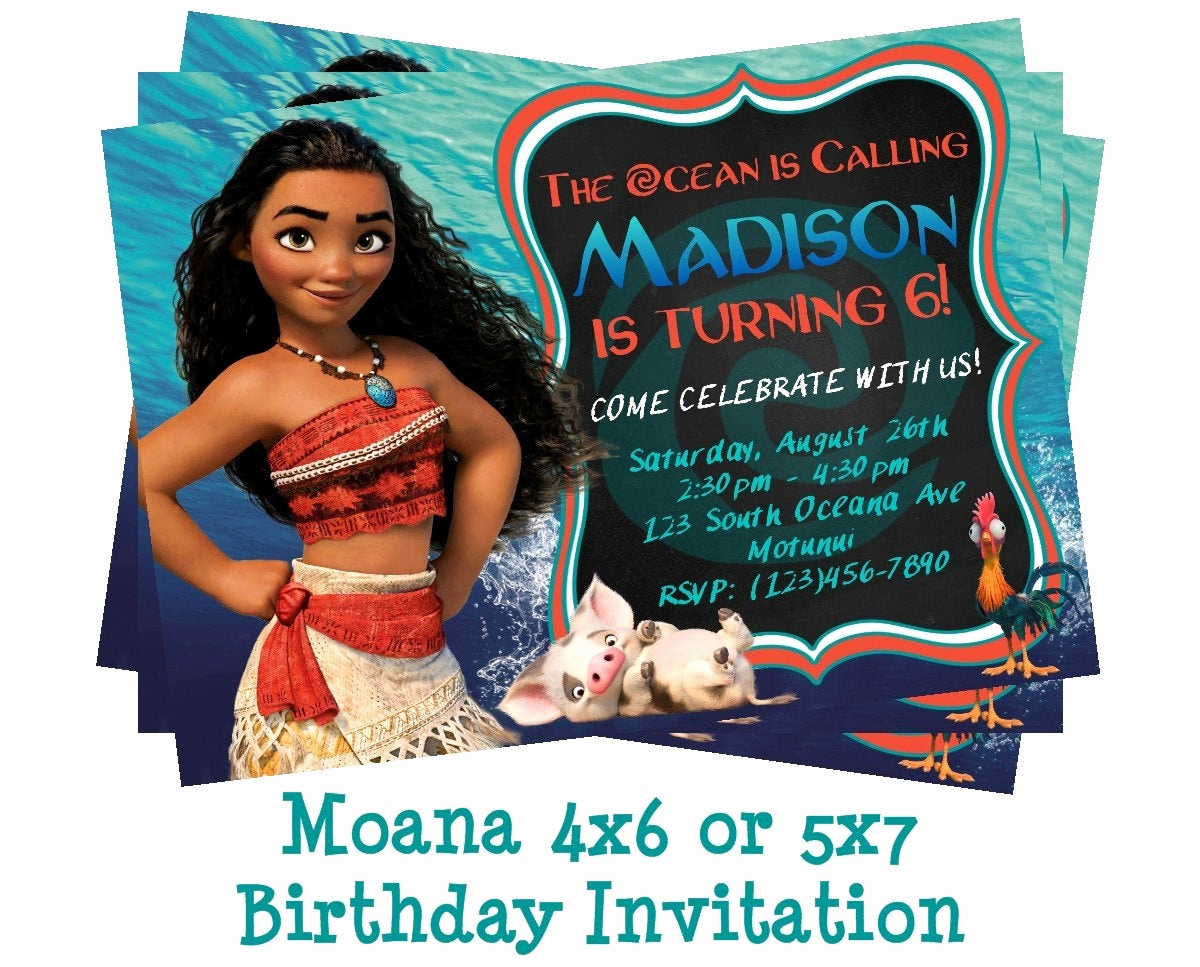 Moana Birthday Invitation Template Fresh Moana Invitation Moana Birthday Invitation Moana Party