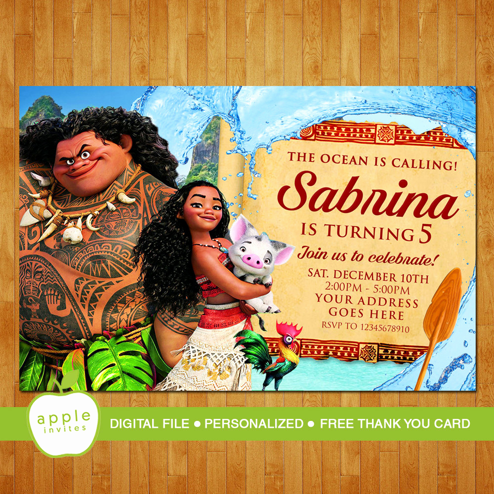 Moana Invitation Template Free Beautiful Moana Invitation Moana Party Moana Birthday Moana Free