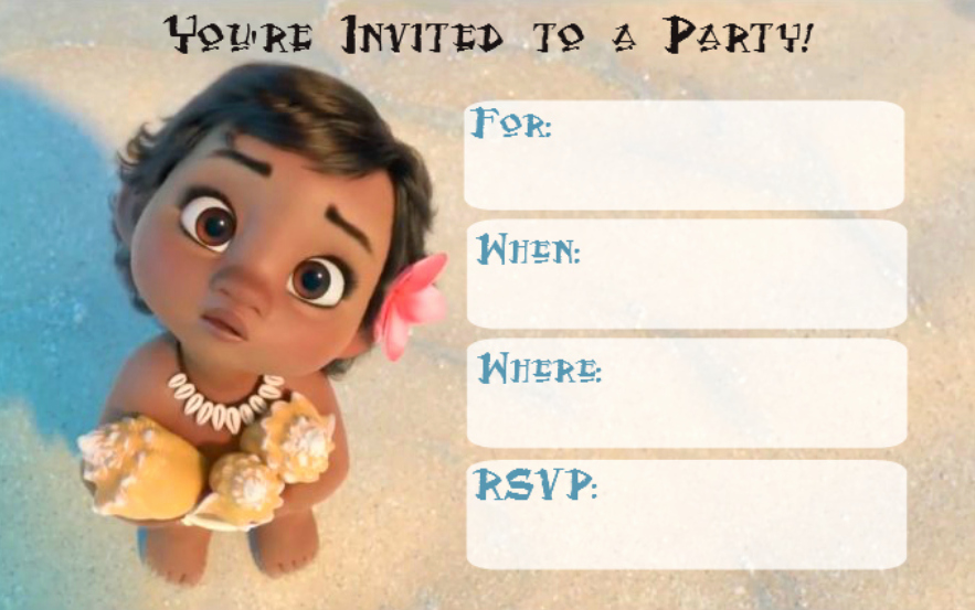 Moana Invitation Template Free Luxury Free Printable Moana Invitation for Girl – Baby Shower and