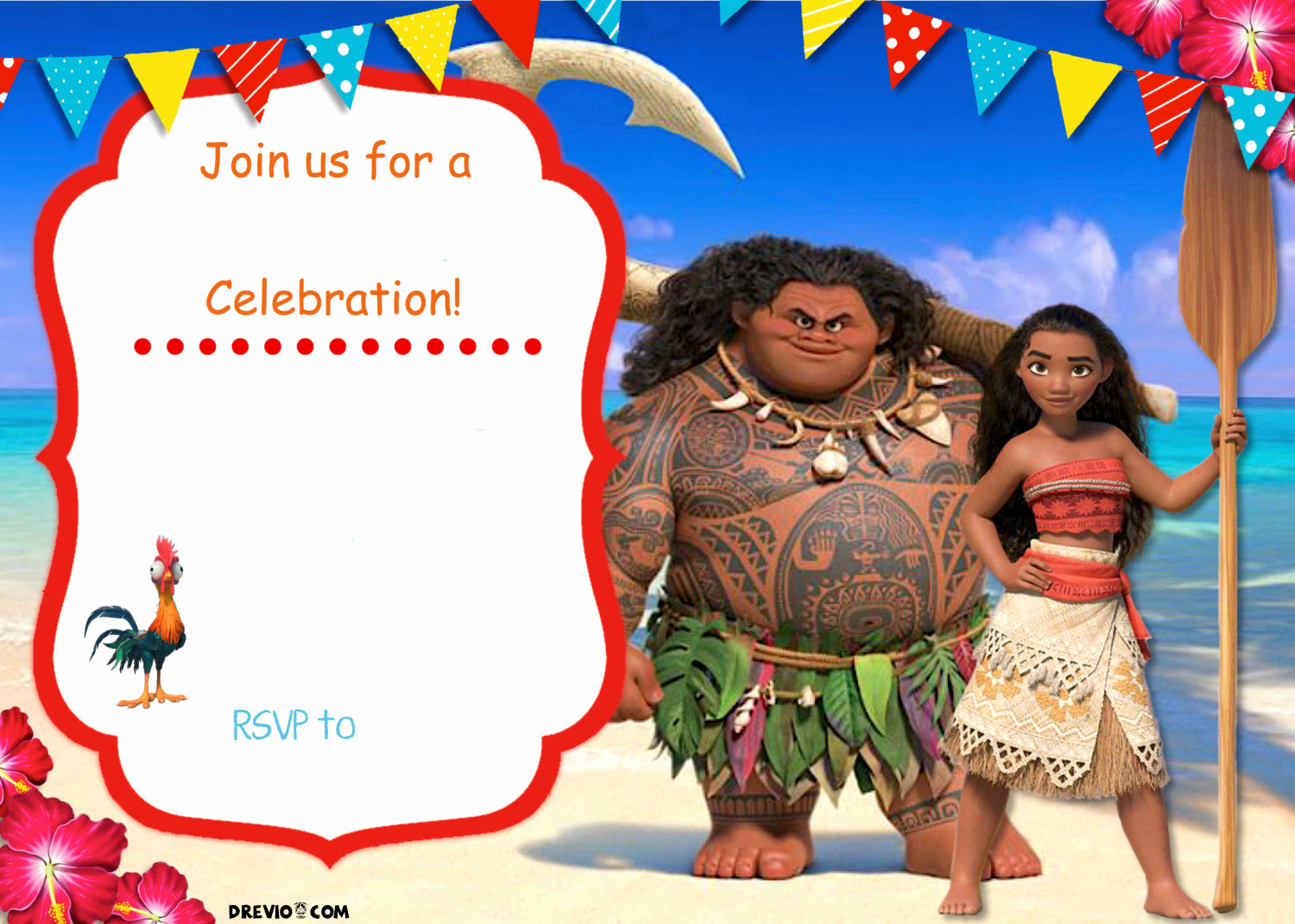 Moana Invitation Template Free Unique Free Moana Birthday Invitation Template Free Invitation