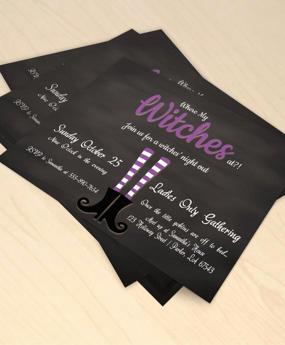 Moms Night Out Invitation New where My Witches at Printable Halloween Party Invitation