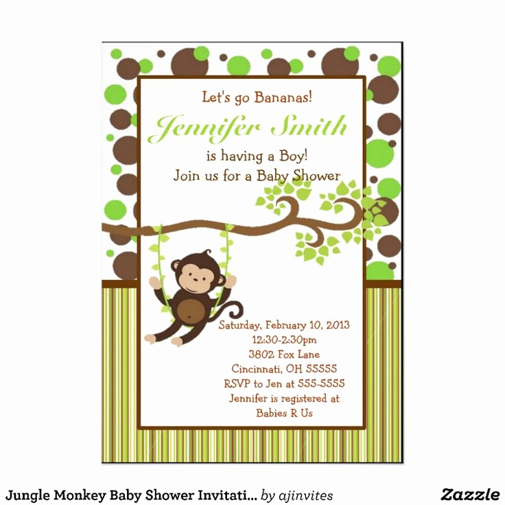 Monkey Baby Shower Invitation Unique 83 Best Invitations Images On Pinterest