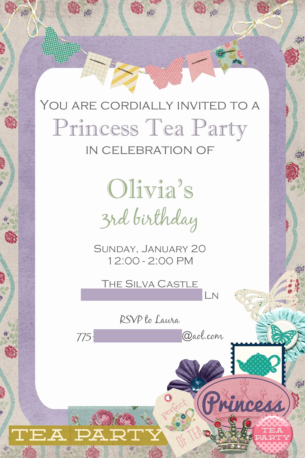 Mother Daughter Tea Invitation Beautiful Princess Tea Party Laura S Crafty Life