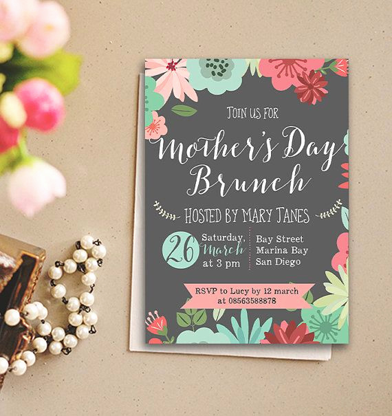 Mother Day Brunch Invitation Best Of Mother S Day Brunch Invitation Bridal Shower by