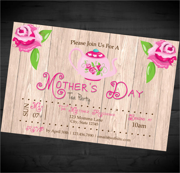 Mothers Day Tea Invitation Elegant 9 Tea Party Invitation Templates Free Download
