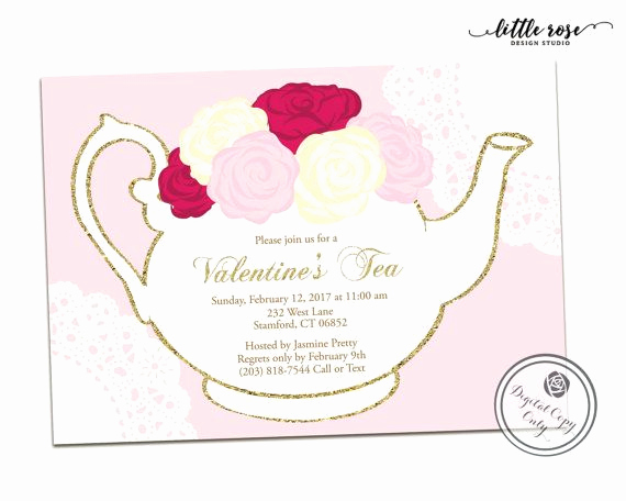 Mothers Day Tea Invitation Fresh Valentine S Tea Party Invitation Mother S Day by