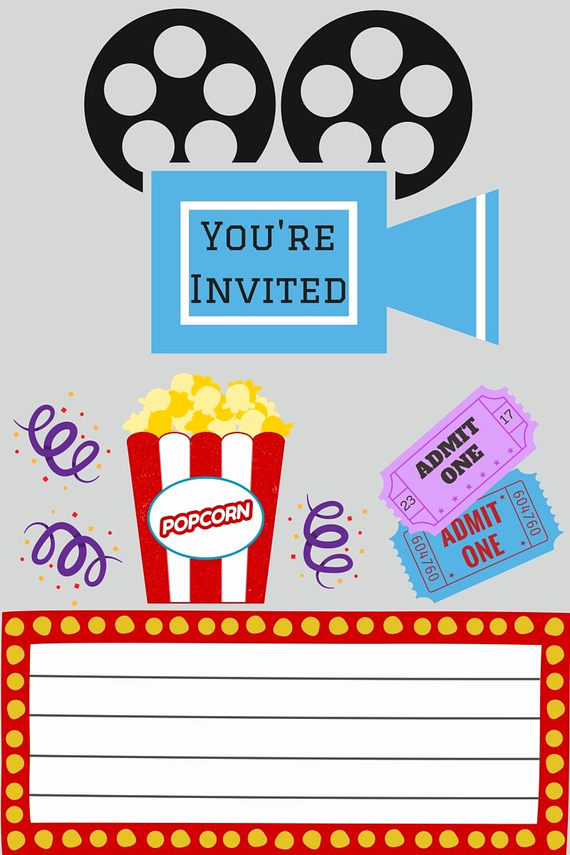 Movie Night Invitation Templates Luxury Free Printables Printables