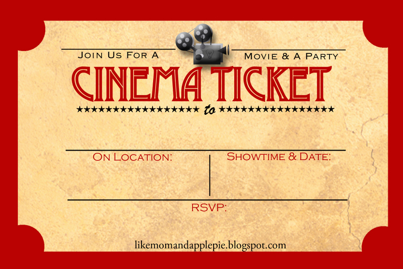 Movie Ticket Invitation Template Free New Favorite Movie Night Party Ideas Decor to Adore
