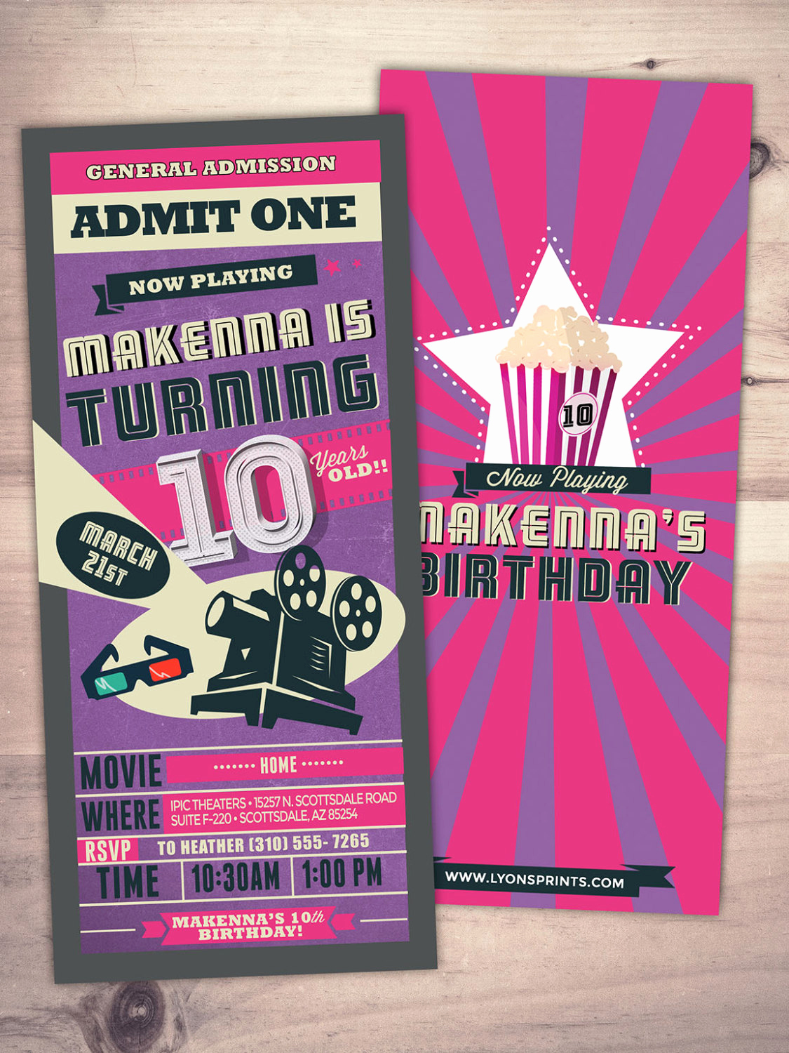 Movie Ticket Party Invitation Beautiful Movie Ticket Invitations Birthday Movie theater Invite