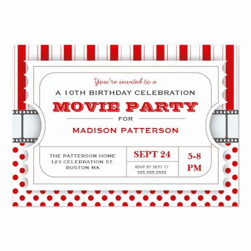 Movie Ticket Party Invitation Best Of Movie Party Birthday Party Admission Ticket