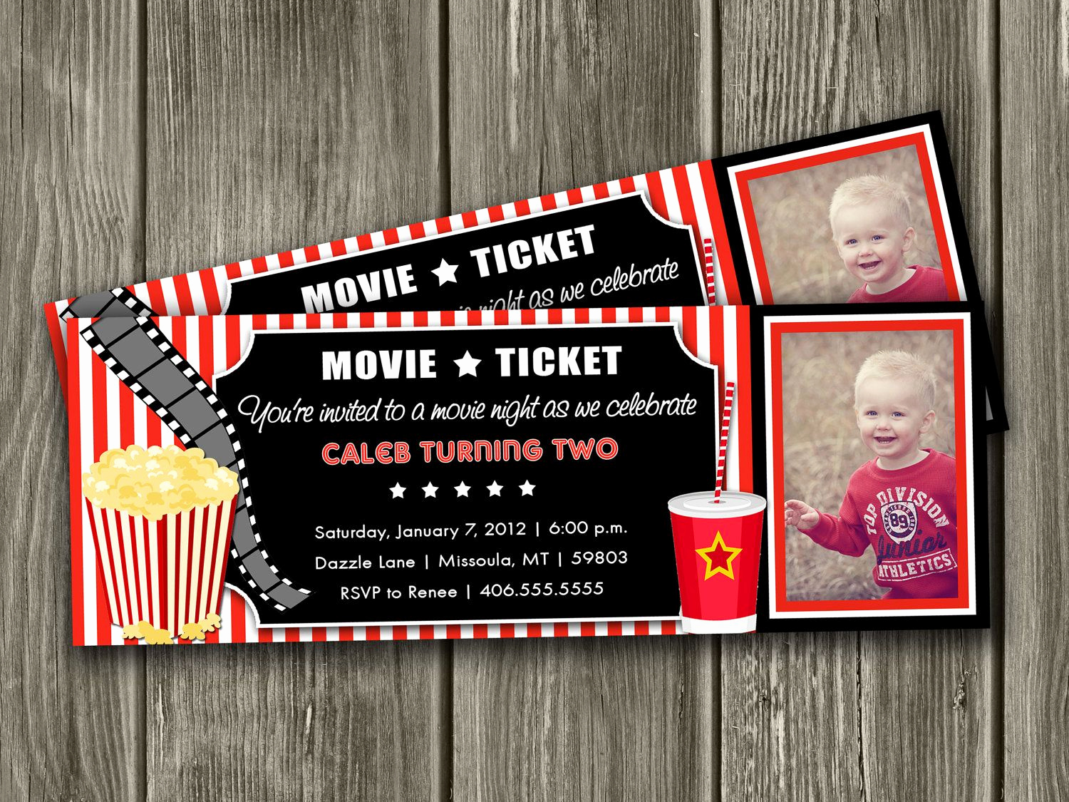 Movie Ticket Party Invitation Inspirational Movie Ticket Invitation Free Thank You Card by