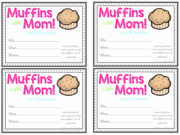 Muffins With Mom Invitation Collegio Sanlorenzo Template