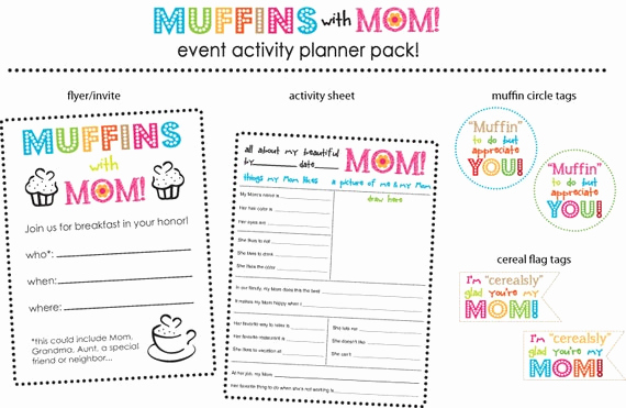 Muffins with Mom Invitation Inspirational Muffins with Momteacher Pta Mother S Day