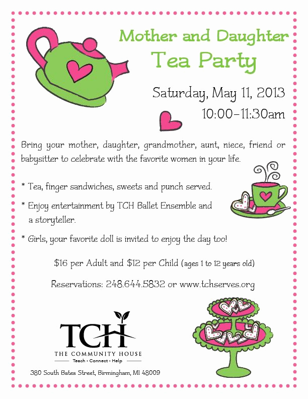 Muffins with Mom Invitation Template Best Of 2013 Mother Daughter Tea events