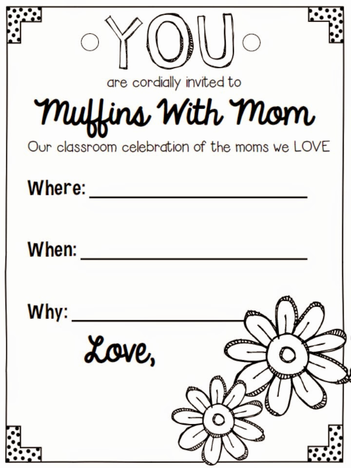 Muffins with Mom Invitation Template Lovely Teacher Bits and Bobs April 2015