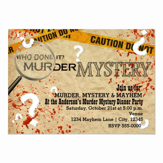 Murder Mystery Invitation Template Free Fresh Murder Mystery Dinner Birthday Party Invitations